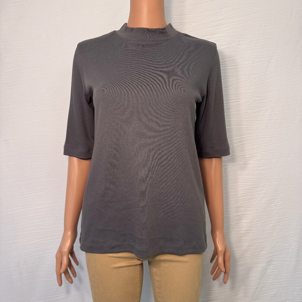 NWT Muji Organic Cotton Half Sleeve T-Shirt Charcoal Gray Women’s Medium